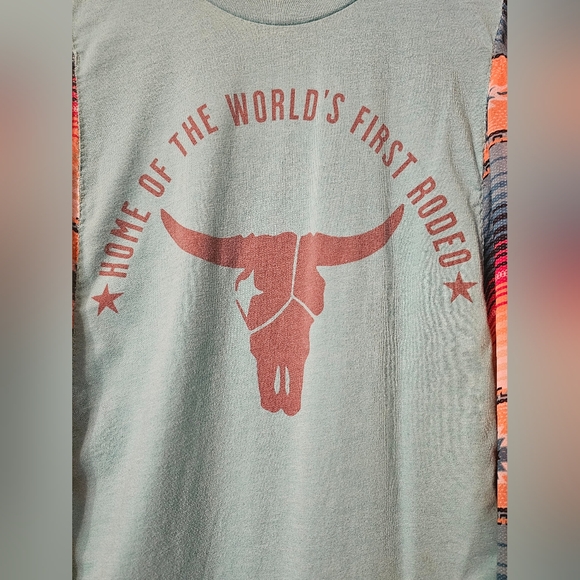 Turquoise Rodeo Graphic Kimono Tee - Picture 2 of 5